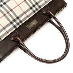 House Check Canvas Handbag