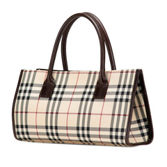 House Check Canvas Handbag