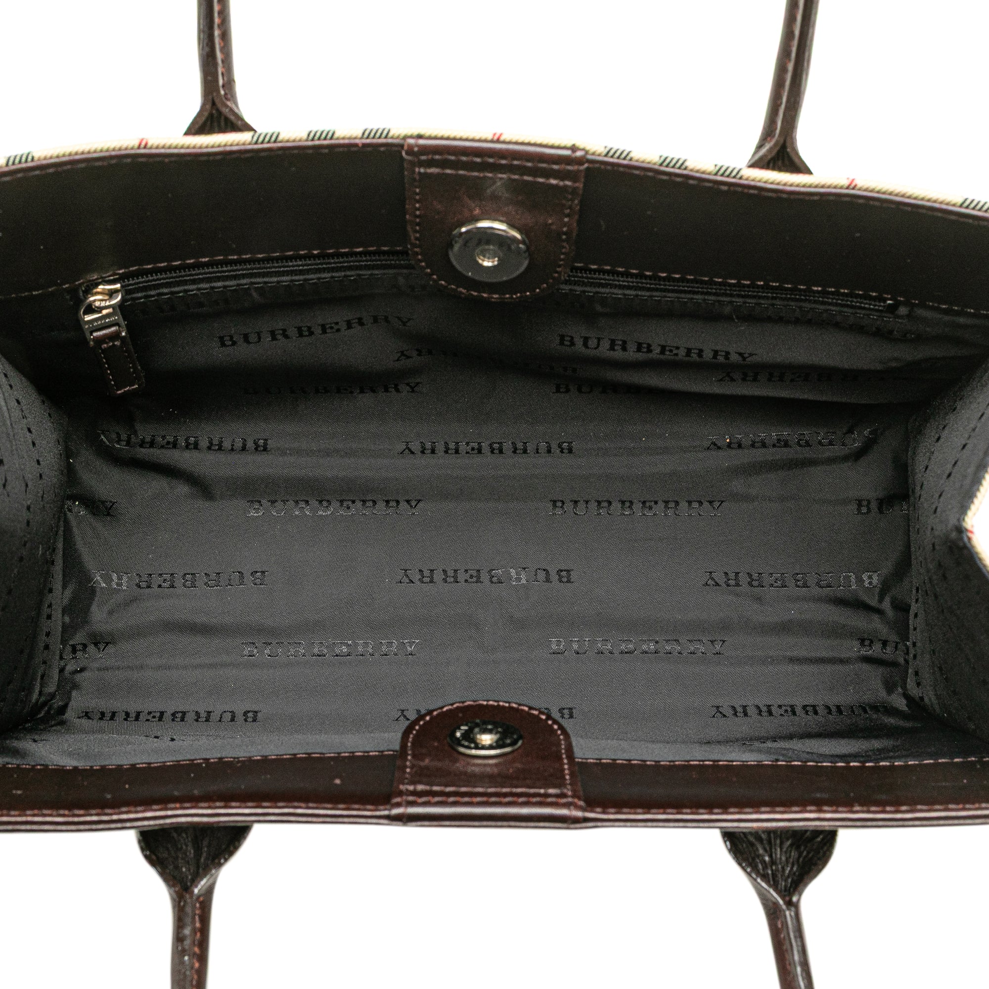 House Check Canvas Handbag