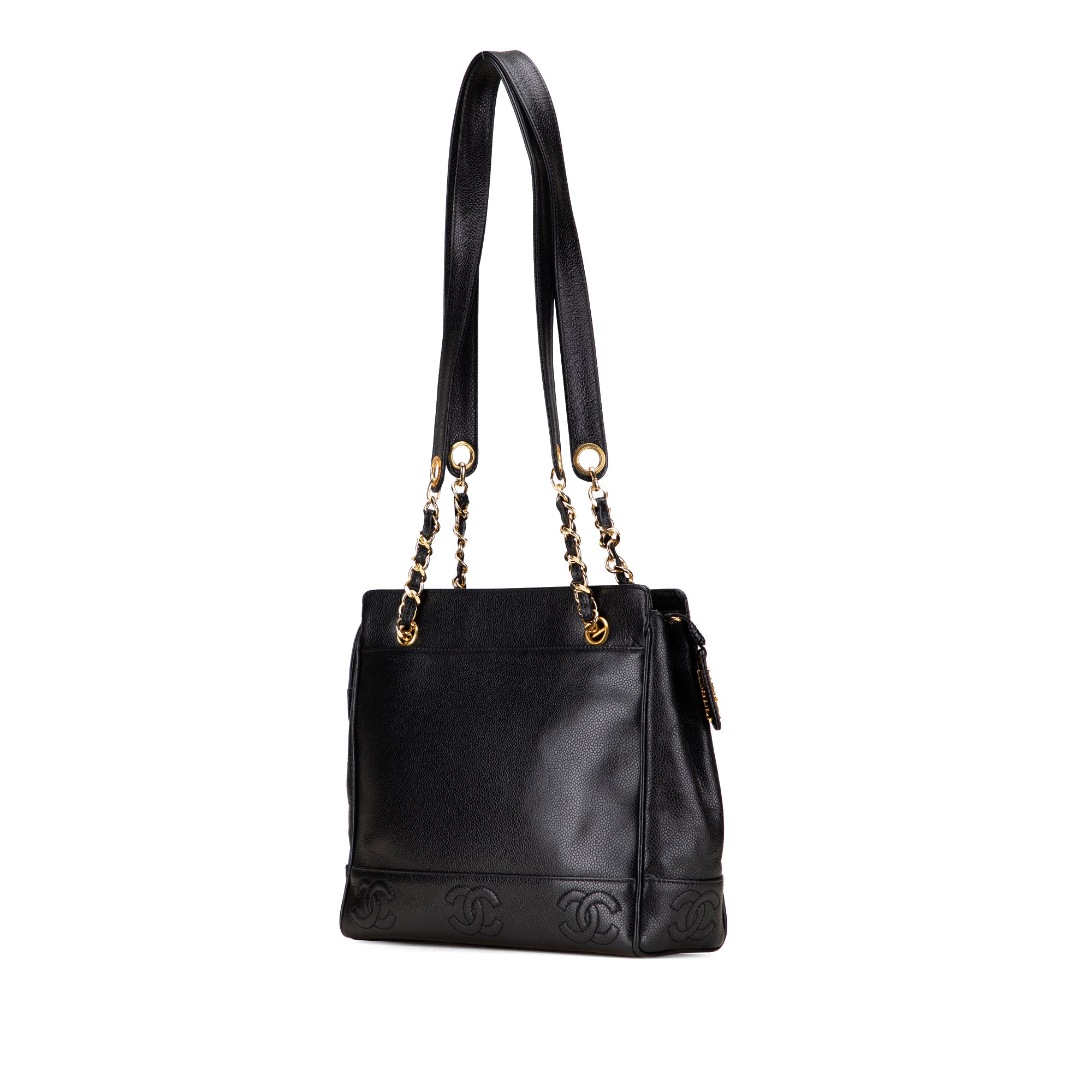 Triple CC Caviar Tote