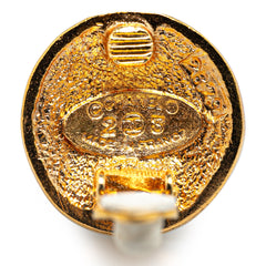 Gold Plated Logo Clip On Earrings