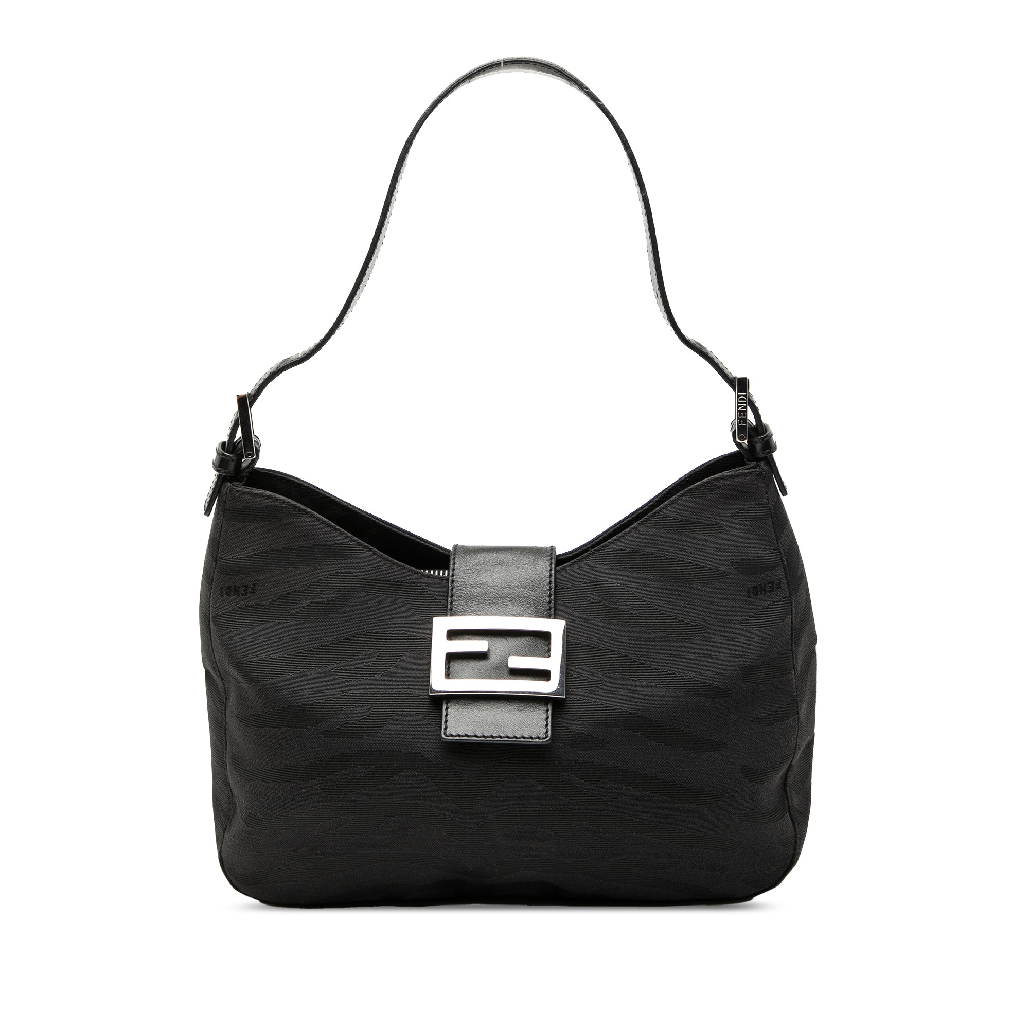 FF Zebra Print Canvas Shoulder Bag