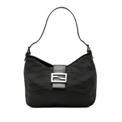 FF Zebra Print Canvas Shoulder Bag