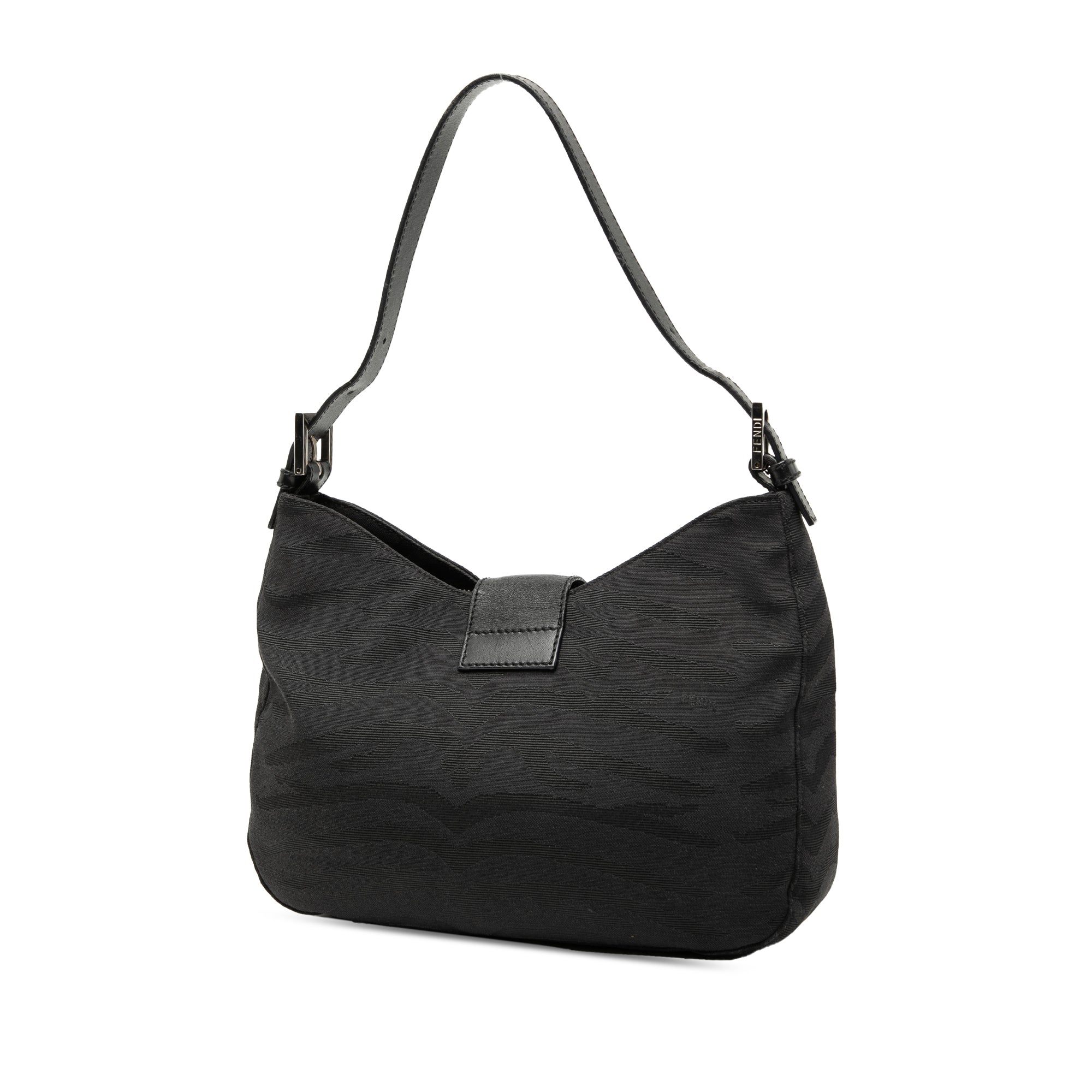 FF Zebra Print Canvas Shoulder Bag