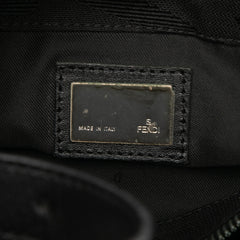 FF Zebra Print Canvas Shoulder Bag