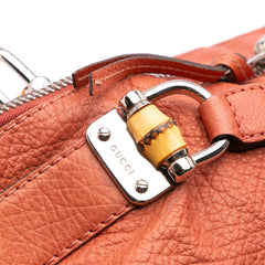 Medium Leather Bamboo Bar Tote