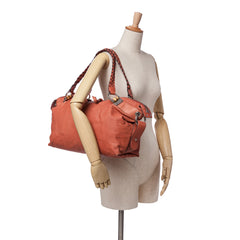 Medium Leather Bamboo Bar Tote