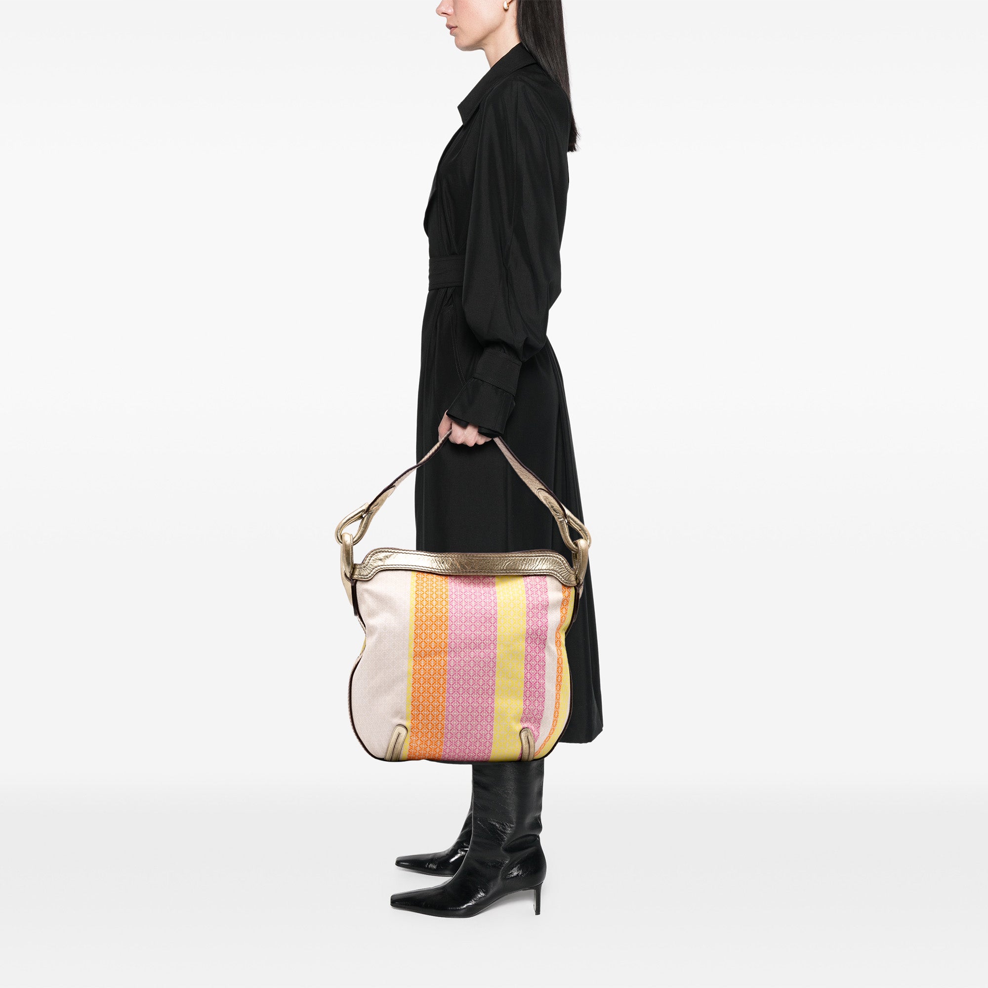 Anagram Canvas New Road Shoulder Bag