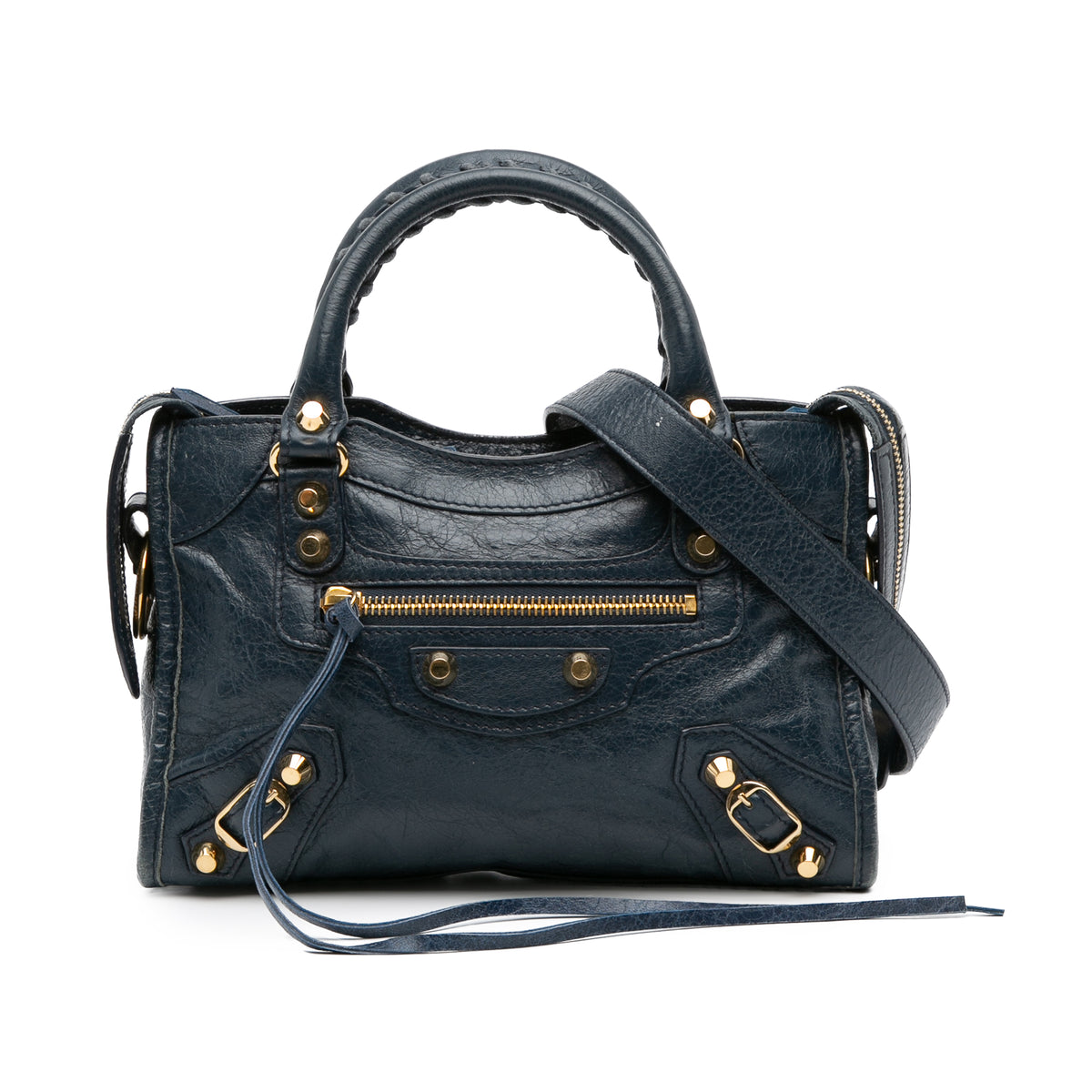 Mini Lambskin Motocross Classic City Satchel