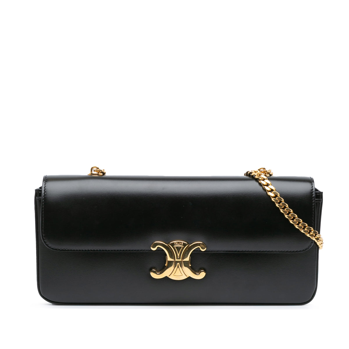 Triomphe Calfskin Cuir Chain Shoulder Bag