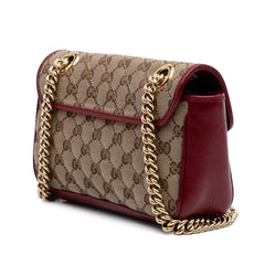Mini GG Marmont Matelasse Canvas Flap Crossbody