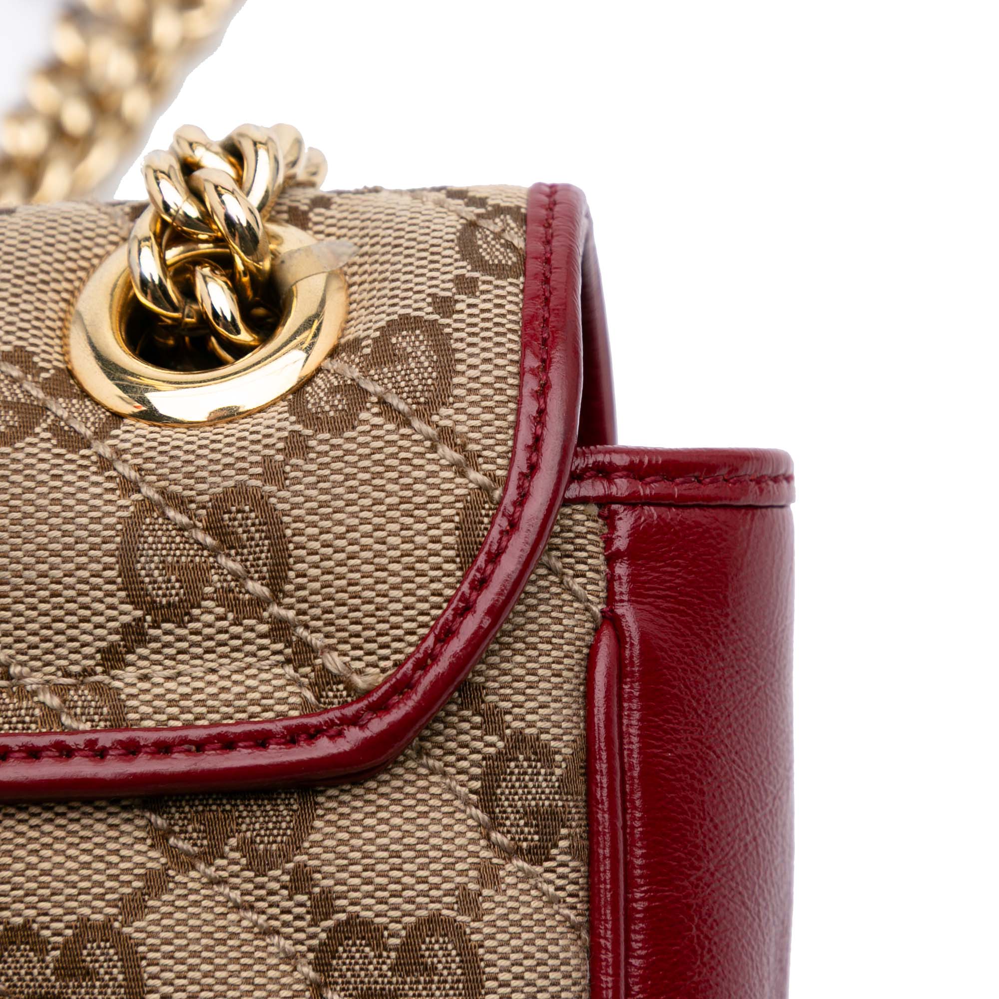 Mini GG Marmont Matelasse Canvas Flap Crossbody