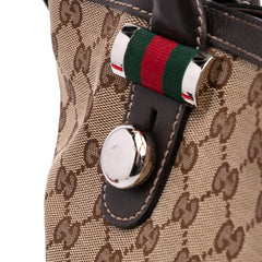 Medium GG Canvas Web Match Ball Tote