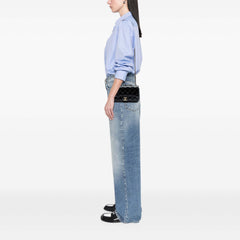 Paris-Salzburg Small Patent and Goatskin CC Eyelet Flap