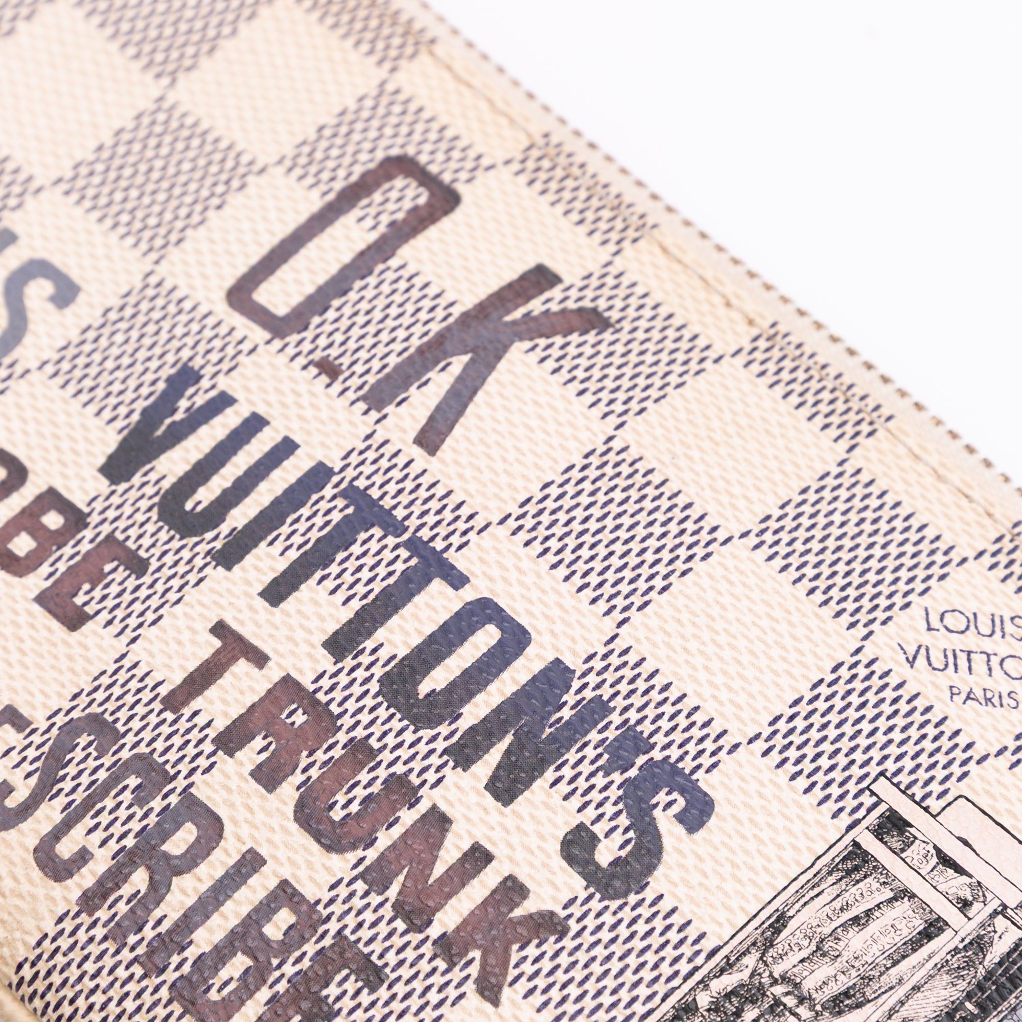 Damier Azur Trunks Labels Pochette Milla MM