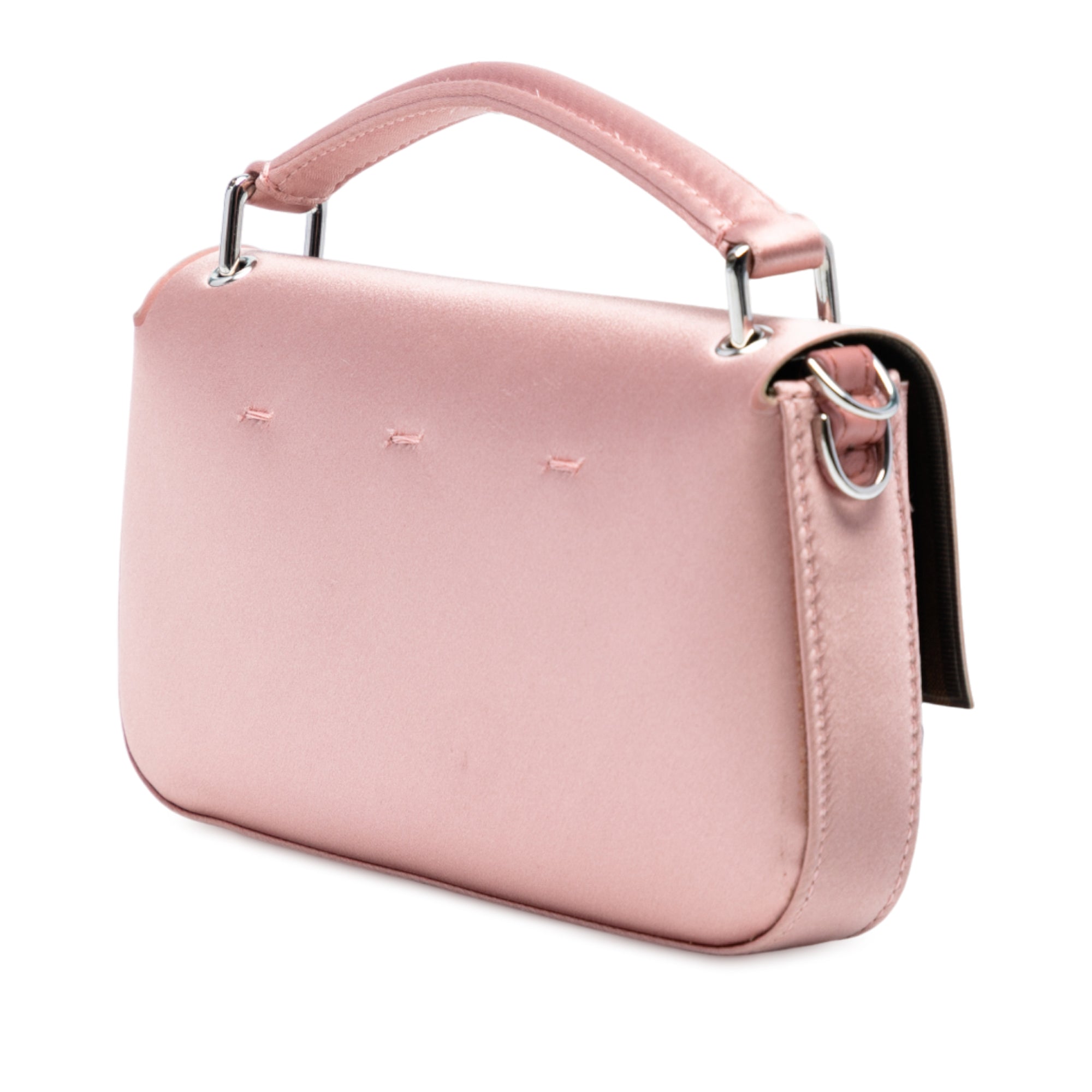 Silk Baguette Phone Pouch Satchel