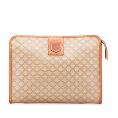 Macadam Coated Canvas Clutch
