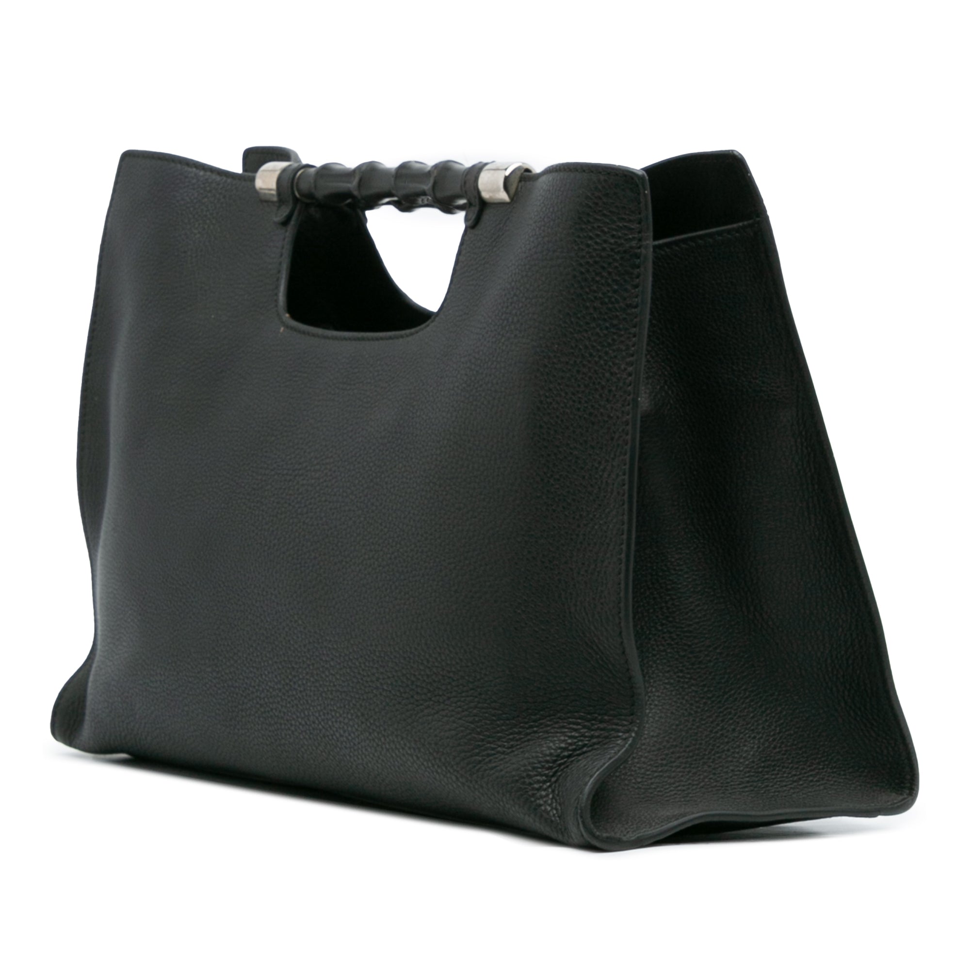 Medium Calfskin Bamboo Daily Shopper Satchel