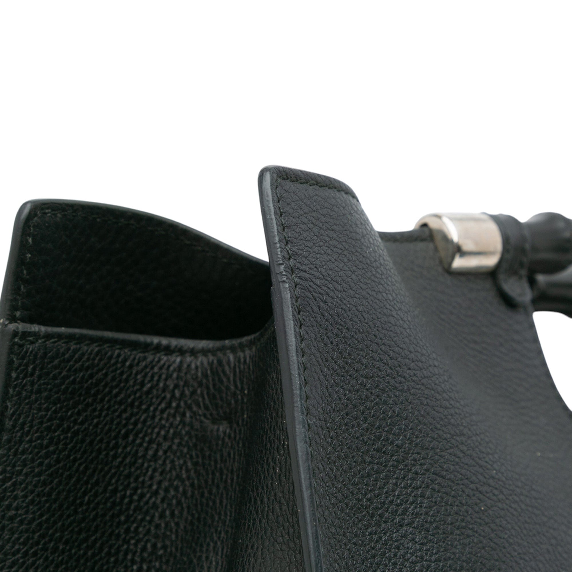 Medium Calfskin Bamboo Daily Shopper Satchel