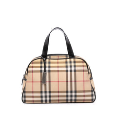 House Check Canvas Handbag