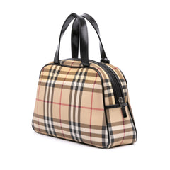 House Check Canvas Handbag