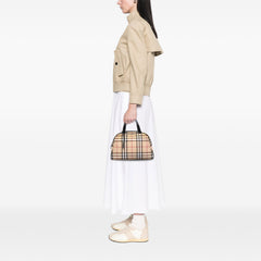 House Check Canvas Handbag