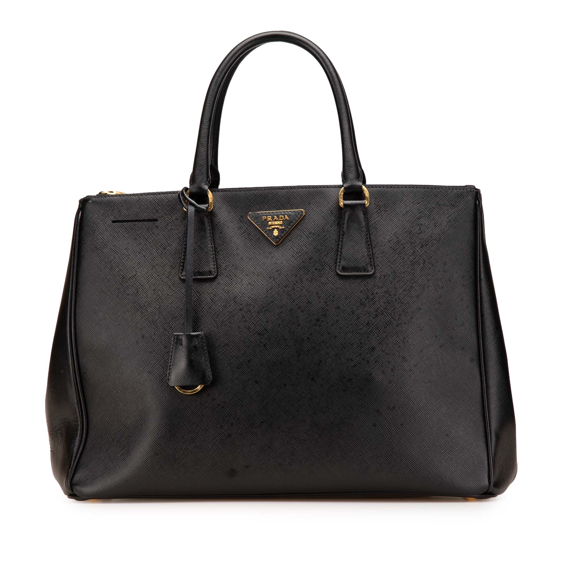 Large Saffiano Lux Galleria Double Zip Tote