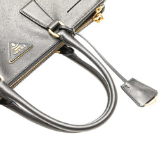 Large Saffiano Lux Galleria Double Zip Tote