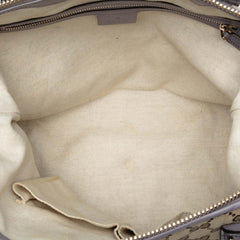 GG Canvas Heart Bit Satchel