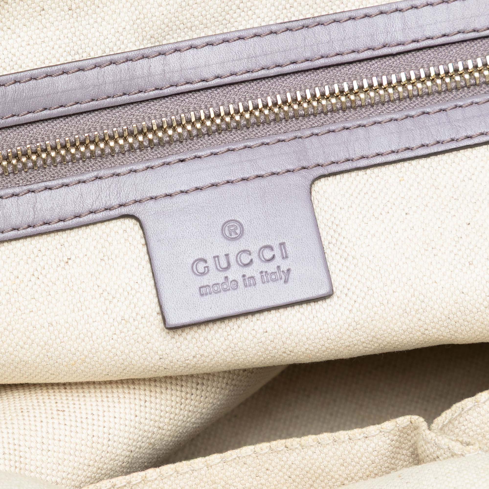 GG Canvas Heart Bit Satchel