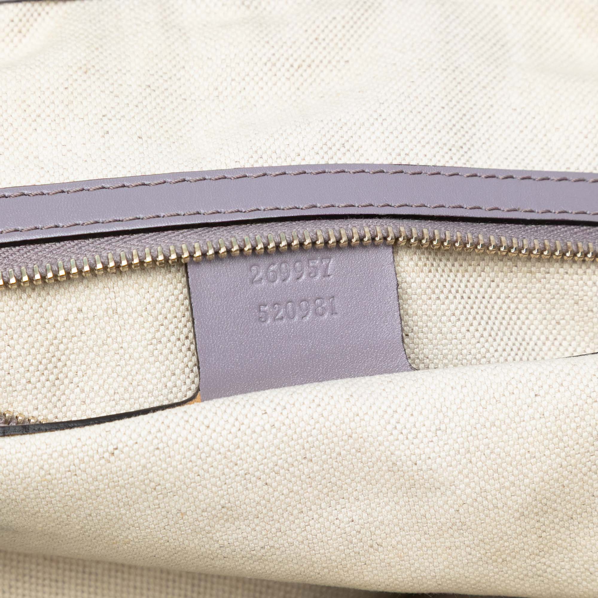 GG Canvas Heart Bit Satchel