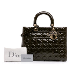 Large Patent Cannage Lady Dior