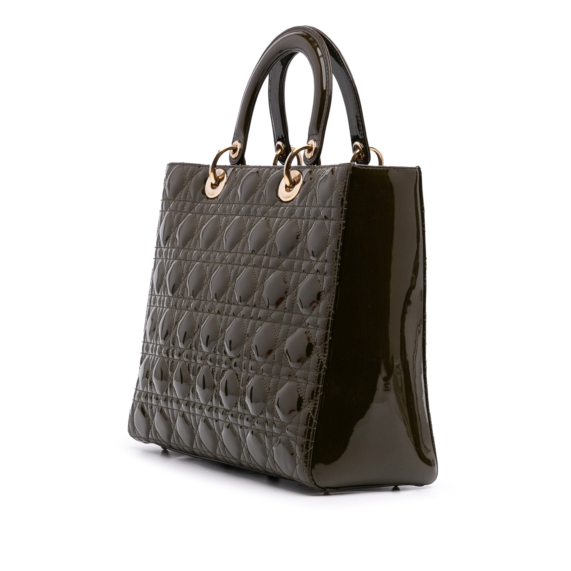 Large Patent Cannage Lady Dior