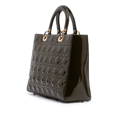 Large Patent Cannage Lady Dior