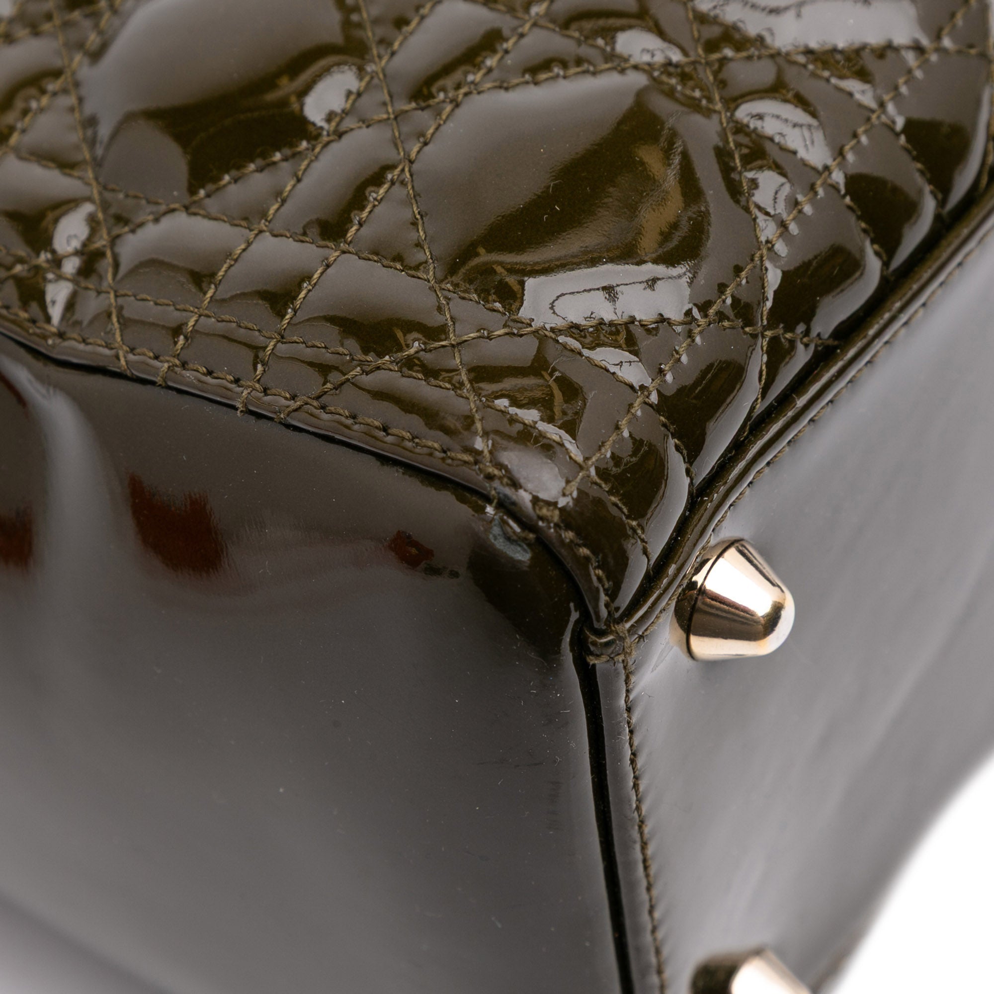 Large Patent Cannage Lady Dior
