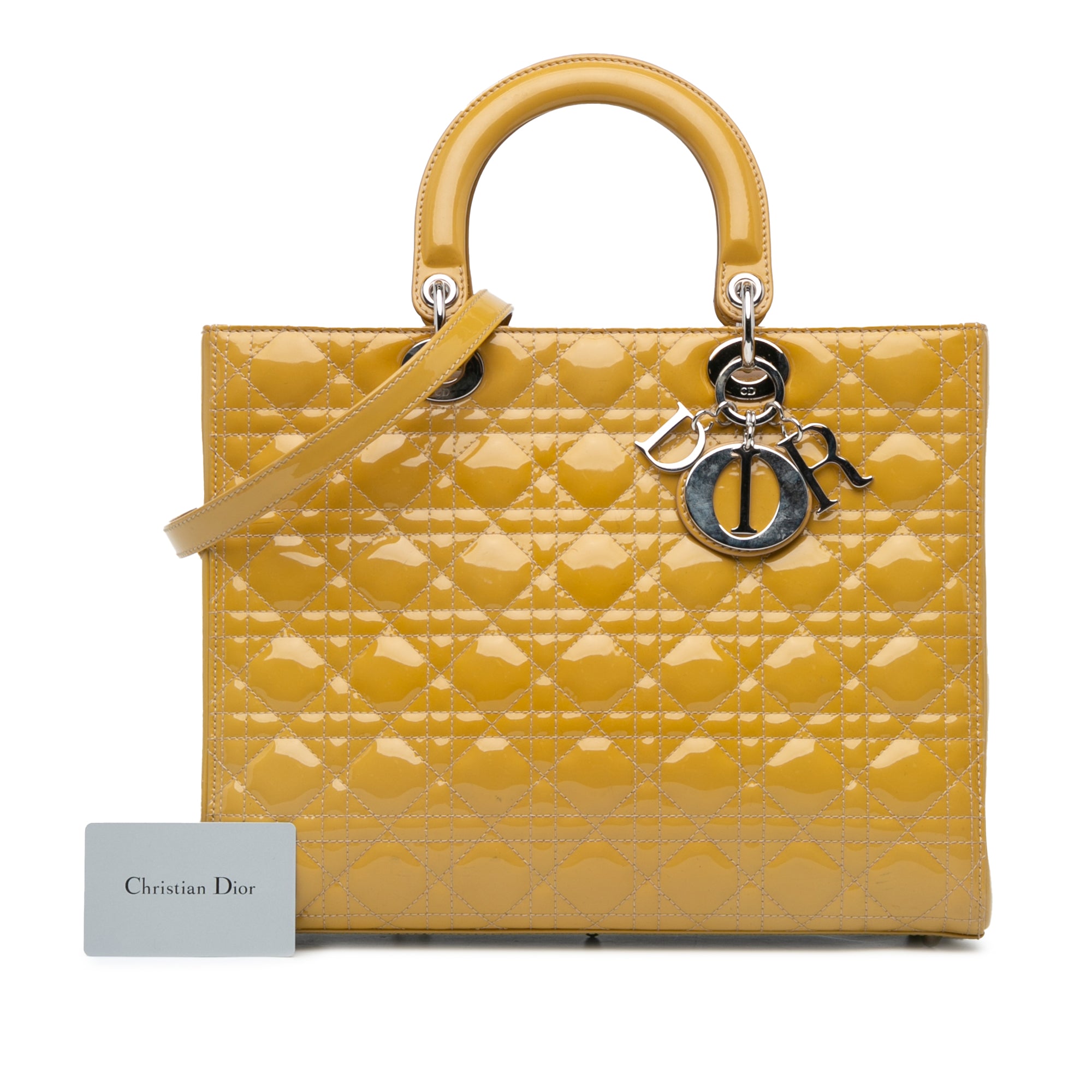 Large Patent Cannage Lady Dior