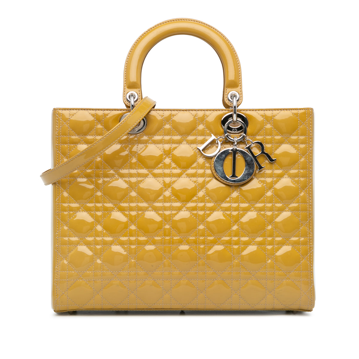 Large Patent Cannage Lady Dior