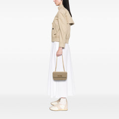 Matelasse Goatskin Monochrome Chain Shoulder Bag
