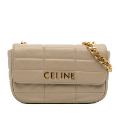 Matelasse Goatskin Monochrome Chain Shoulder Bag