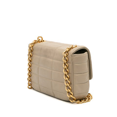 Matelasse Goatskin Monochrome Chain Shoulder Bag