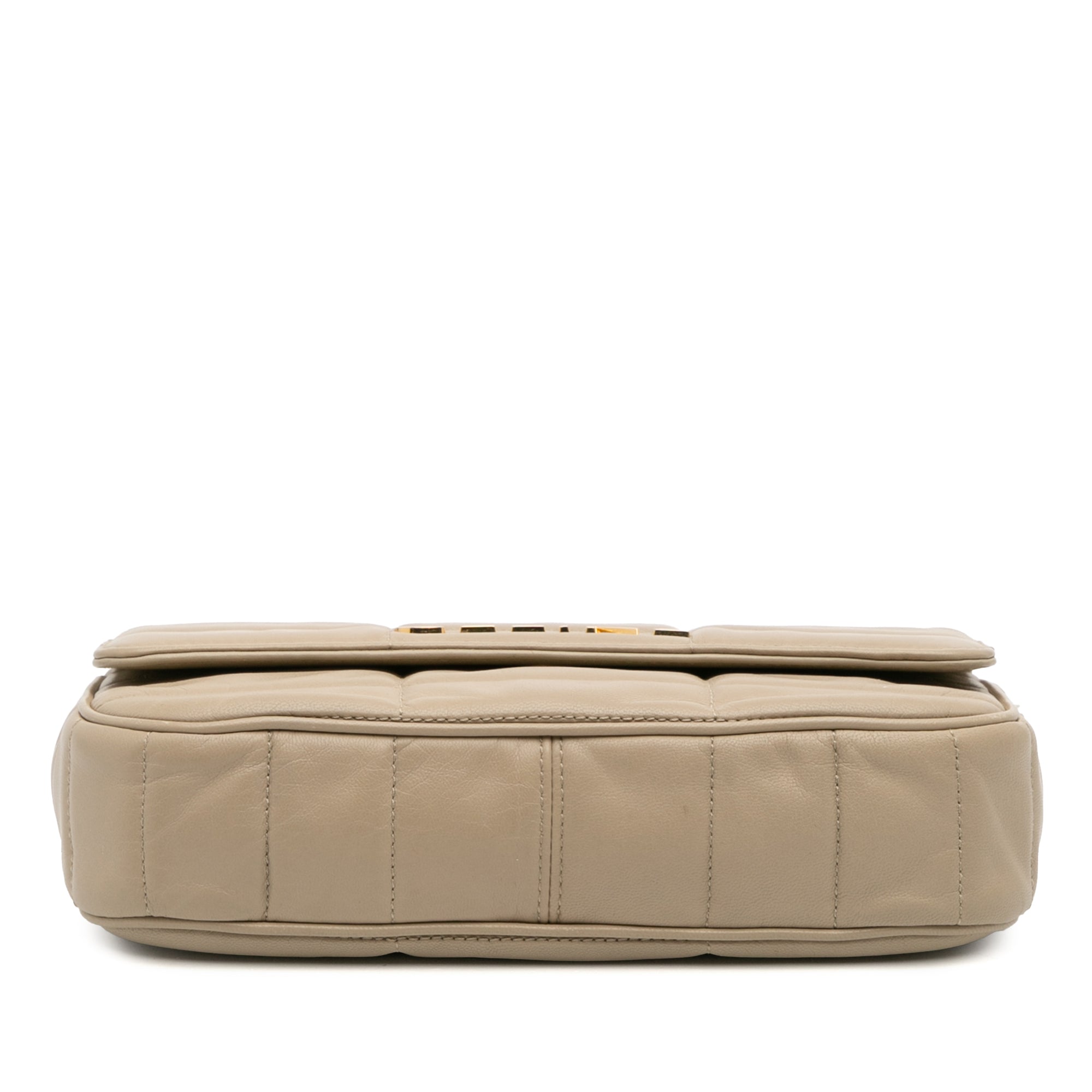 Matelasse Goatskin Monochrome Chain Shoulder Bag