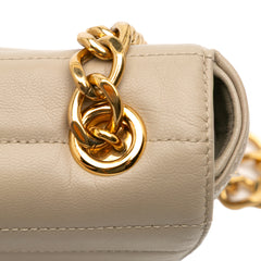 Matelasse Goatskin Monochrome Chain Shoulder Bag