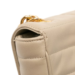 Matelasse Goatskin Monochrome Chain Shoulder Bag