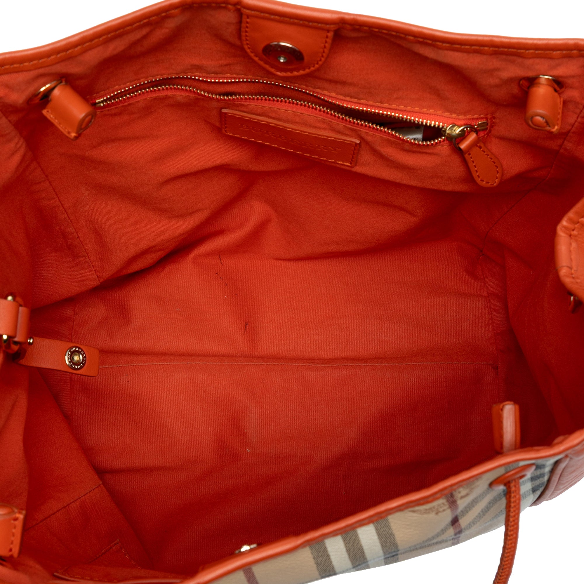 Small Leather Trimmed Haymarket Check Coated Canvas Canterbury Tote