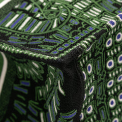 Large Canvas Embroidered Elephant Book Tote