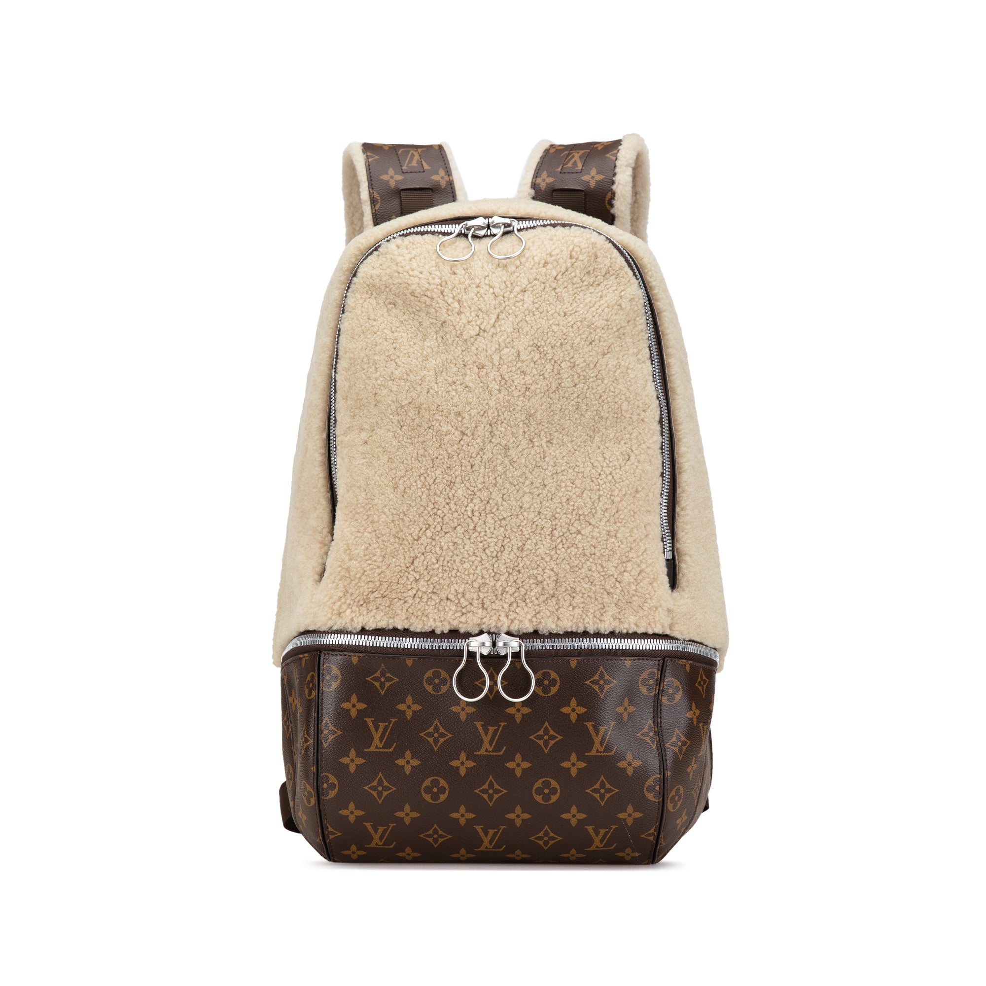 Marc Newson Monogram Shearling Backpack