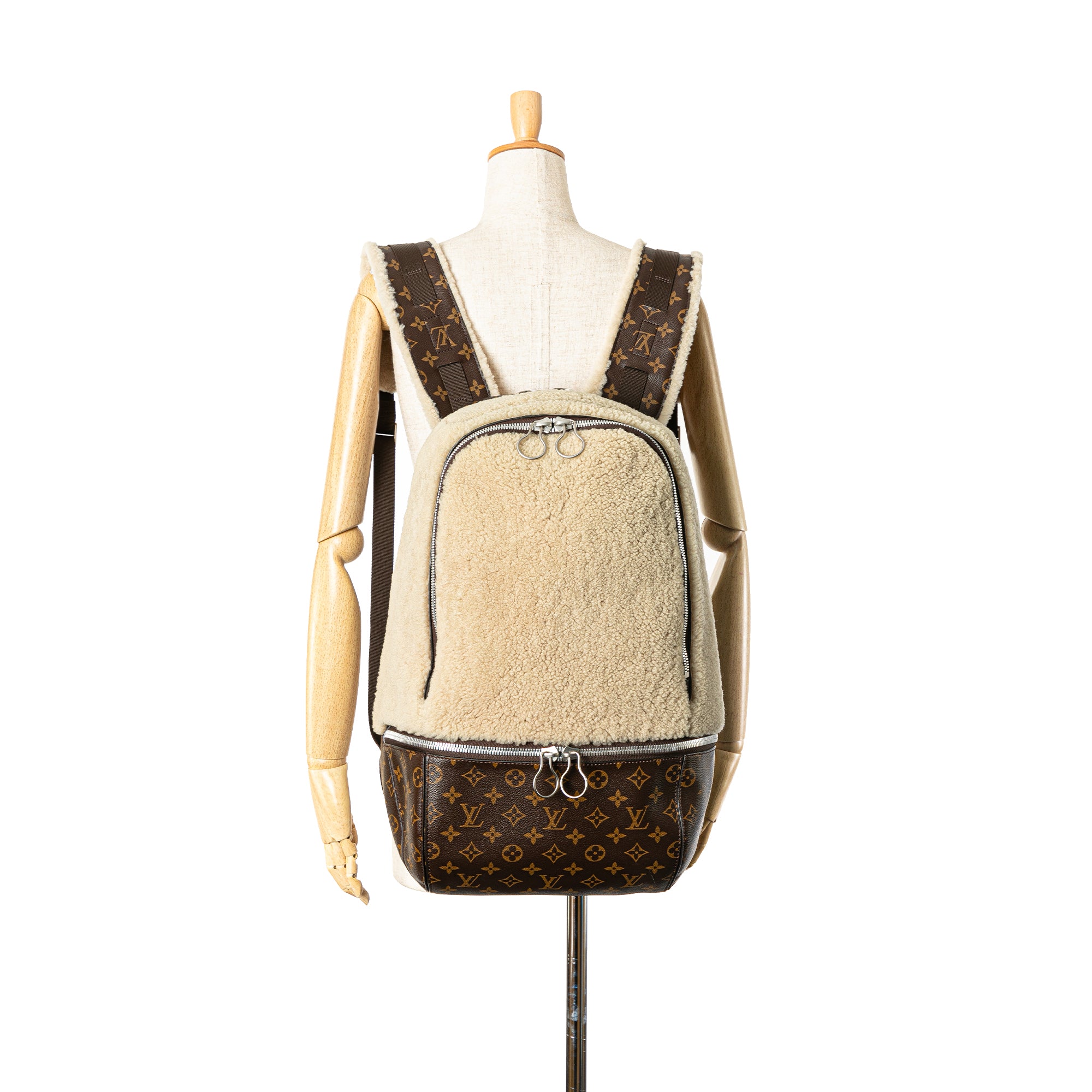 Marc Newson Monogram Shearling Backpack