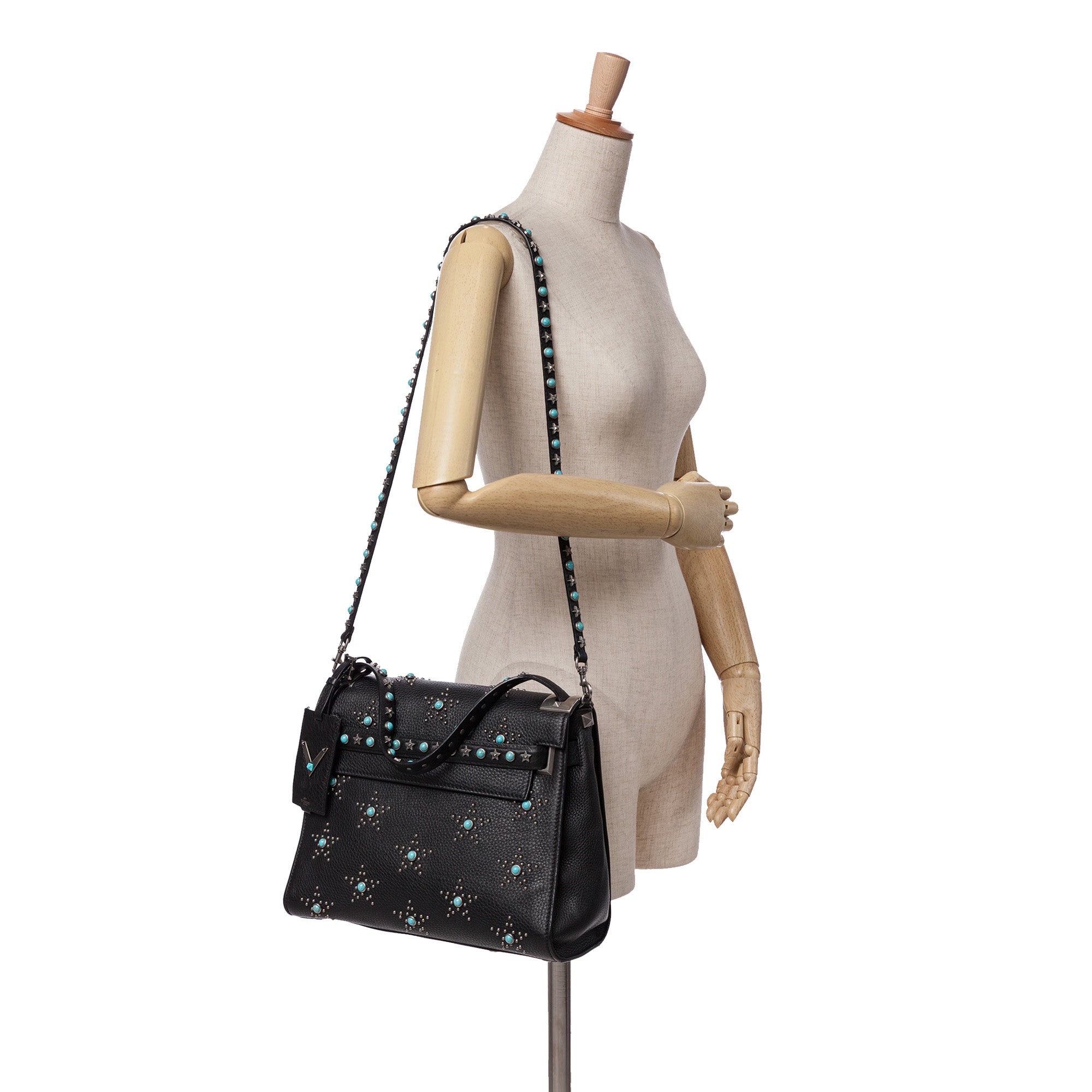 Medium Leather My Rockstud Rolling Frame Bag