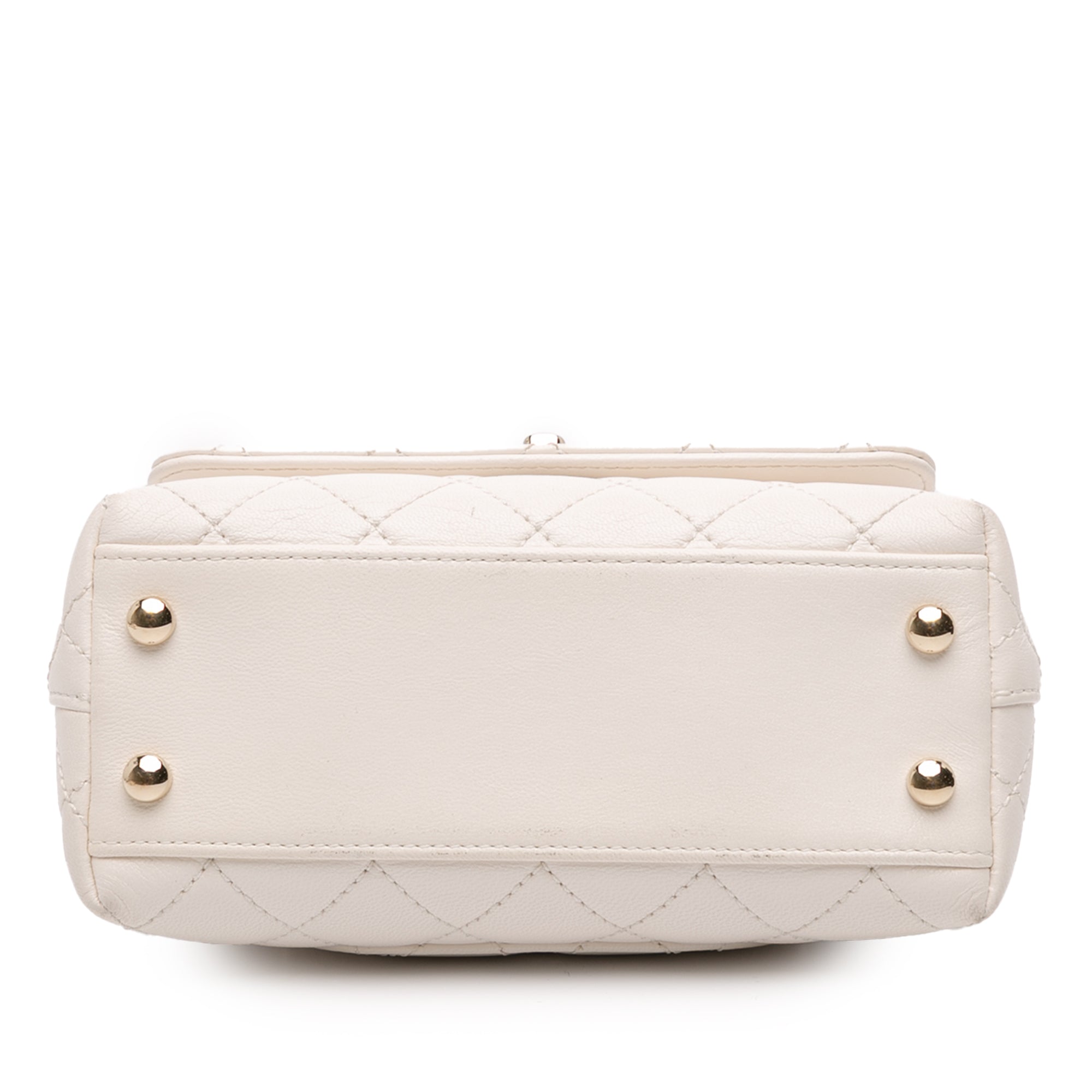 Extra Mini Quilted Goatskin Rainbow Top Handle Flap