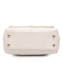 Extra Mini Quilted Goatskin Rainbow Top Handle Flap